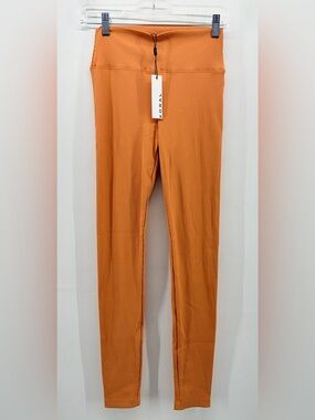 Koral Women's Ribbed High-Waist Joggers - Orange Size L NWT!